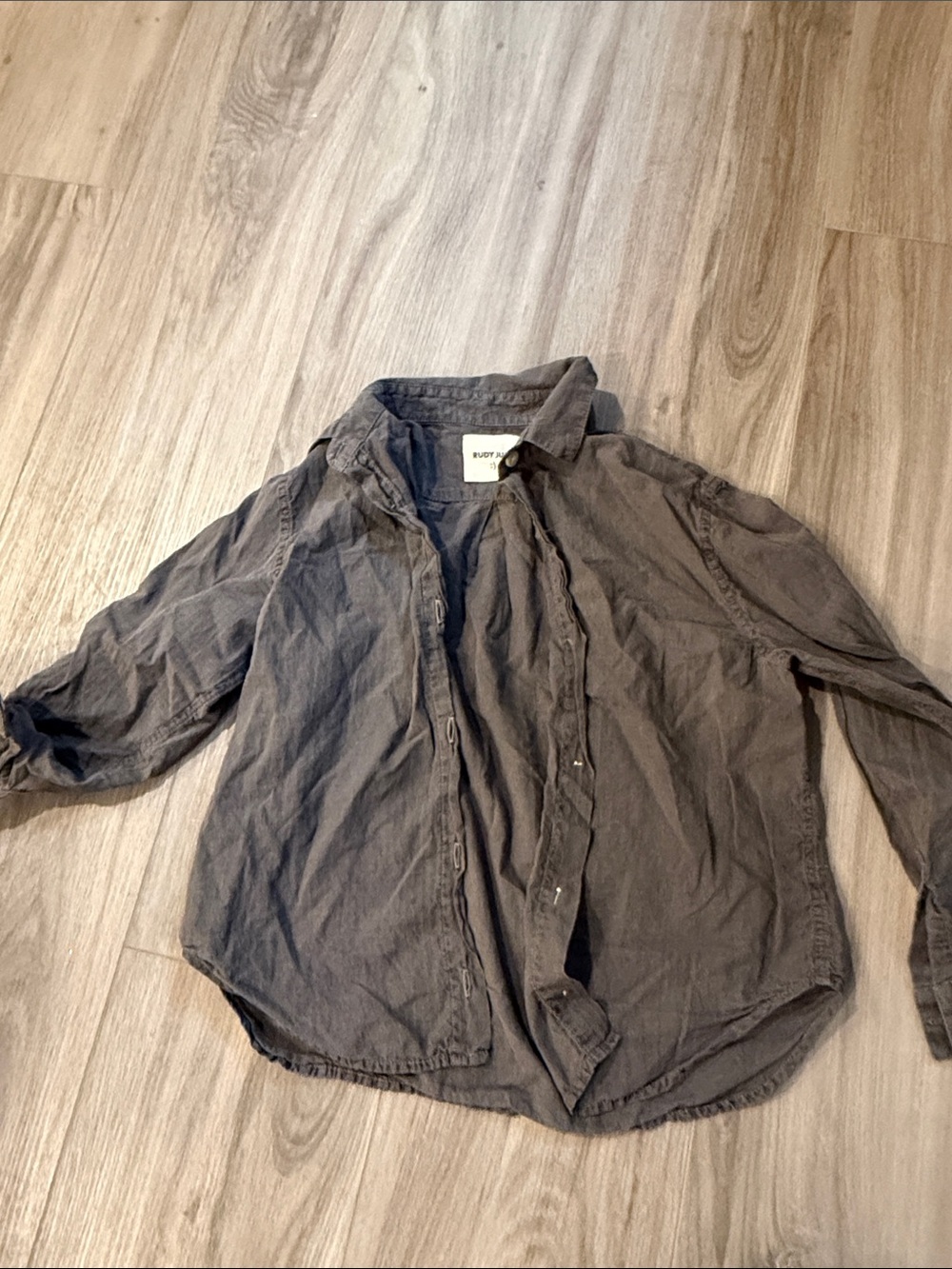 Rudy Jude Boys Gray Button-Down Shirt